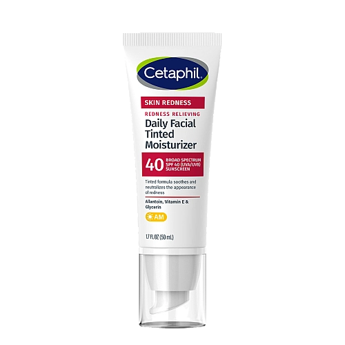 צטאפיל קרם לחות יומי לפנים עם גוון להפחתת אדמומיות SPF 40 נפח 50 מ"ל - Cetaphil