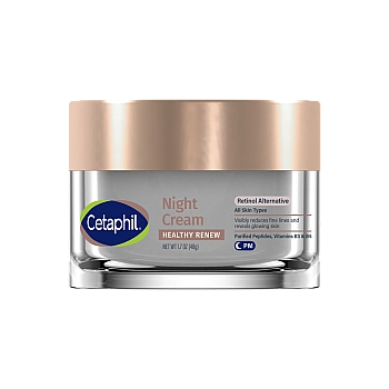 צטאפיל קרם לילה לפנים לחידוש מראה העור הלת׳י ריניו ללא בישום 48 גרם - Cetaphil
