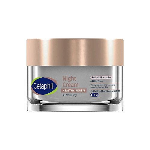 צטאפיל קרם לילה לפנים לחידוש מראה העור הלת׳י ריניו ללא בישום 48 גרם - Cetaphil