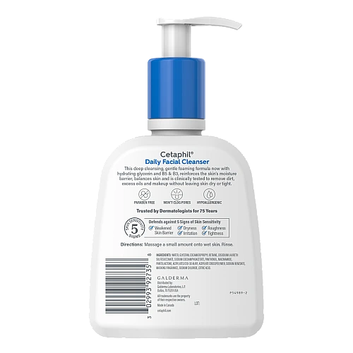 צטאפיל תרחיץ פנים יומי לעור רגיל עד שמן 237 מ"ל - Cetaphil