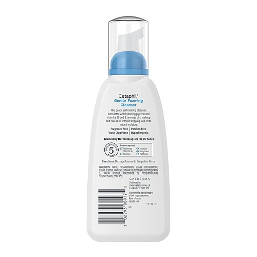 צטאפיל תרחיץ קצף עדין לפנים ללא בישום 236 מ"ל - Cetaphil