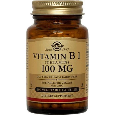 ויטמין B1 סולגאר תיאמין 100 מ"ג - 100 כמוסות מבית SOLGAR