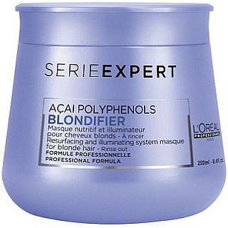 בלונדיפייר מסכה לשיער בלונדיני SERIE EXPERT BLONDIFIER סרי אקספרט 250 מ"ל - מבית לוריאל פרופסיונל