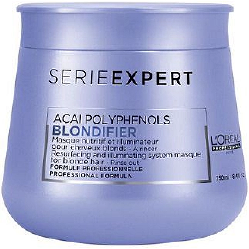 בלונדיפייר מסכה לשיער בלונדיני SERIE EXPERT BLONDIFIER סרי אקספרט 250 מ"ל - מבית לוריאל פרופסיונל