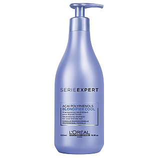 בלונדיפייר קול שמפו סילבר לשיער בלונדיני SERIE EXPERT BLONDIFIER COOL סרי אקספרט 500 מ"ל - מבית לוריאל פרופסיונל