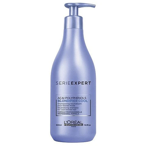 בלונדיפייר קול שמפו סילבר לשיער בלונדיני SERIE EXPERT BLONDIFIER COOL סרי אקספרט 500 מ"ל - מבית לוריאל פרופסיונל בלונדיפייר קול שמפו סילבר לשיער בלונדיני SERIE EXPERT BLONDIFIER COOL סרי אקספרט 500 מ"ל - מבית לוריאל פרופסיונל