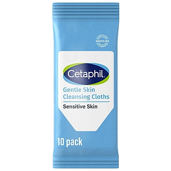 צטאפיל מגבונים ניקוי עדינות לפנים ללא בישום 10 יח - Cetaphil