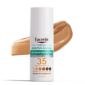 קרם הגנה לפנים מינרלי עם גוון SPF 35 נפח 50 מ״ל - Eucerin