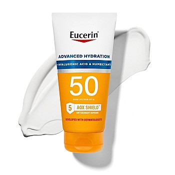 קרם הגנה קליל ללחות SPF50 ללא בישום 150 מ״ל - Eucerin
