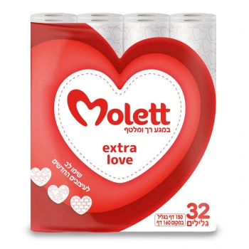 מולט נייר טואלט אקסטרה לאב 32 גלילים