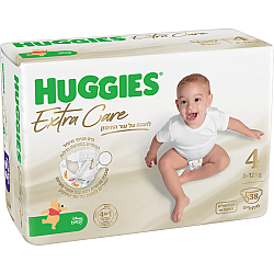 האגיס אקסטרה קר חיתולים מידה 4 משקל 8-12 ק"ג HUGGIES
