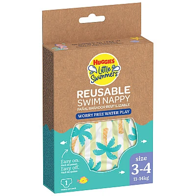 האגיס ליטל סווימרס חיתול שחיה רב פעמי מידה 3-4 למשקל 11-14 ק"ג HUGGIES