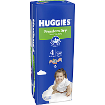 האגיס פרידום דריי חיתולים מידה 4 למשקל 8-12 ק"ג HUGGIES
