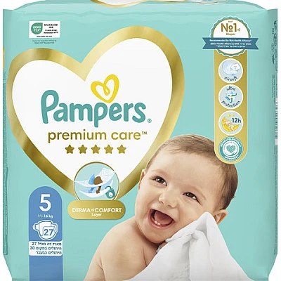 פמפרס פרימיום חיתולים מידה 5 Pampers