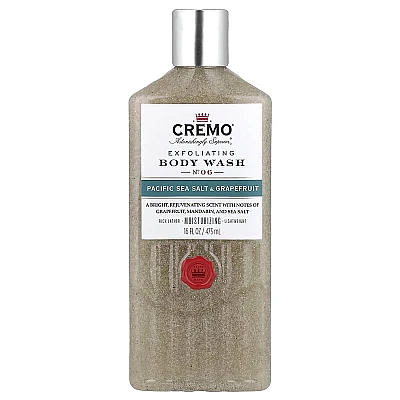 סבון רחצה לפילינג מס' 06 מלח ים ואשכולית לגבר 473 מ"ל - CREMO