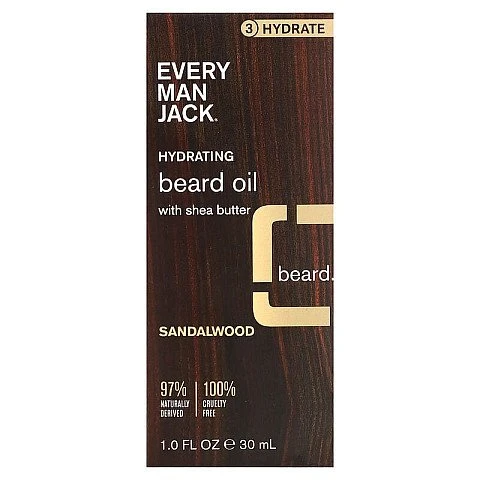 שמן מעניק לחות לזקן עם חמאת שיאה אלגום 30 מ"ל - Every Man Jack שמן מעניק לחות לזקן עם חמאת שיאה אלגום 30 מ"ל - Every Man Jack