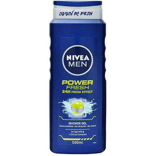 ניוואה POWER FRESH ג'ל רחצה לגבר 500 מ''ל - מבית NIVEA