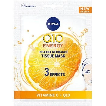 ניוואה Q10 ENERGY מסכה עם בוסט של ויטמין C למראה עור רענן וזוהר יחידה אחת - מבית NIVEA