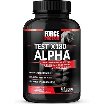 Force Factor Test X180 Alpha אלפה מגביר טסטוסטרון 120 כמוסות - מבית Force Factor