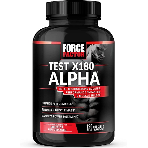 Force Factor Test X180 Alpha אלפה מגביר טסטוסטרון 120 כמוסות - מבית Force Factor