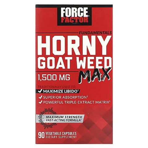 Fundamentals Horny Goat Weed Max הגדלת הליבידו 120 טבליות - מבית Force Factor Fundamentals Horny Goat Weed Max הגדלת הליבידו 120 טבליות - מבית Force Factor