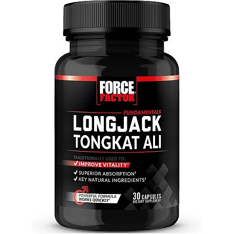 Longjack Tongkat Ali לונג ג'ק טונגקט אלי 500 מ"ג 30 כמוסות - מבית Force Factor Longjack Tongkat Ali לונג ג'ק טונגקט אלי 500 מ"ג 30 כמוסות - מבית Force Factor