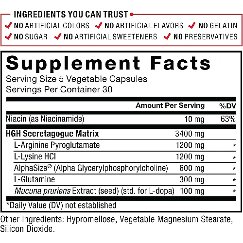 Prime HGH קומפלקס חומצות אמינו לגבר 75 כמוסות - מבית Force Factor