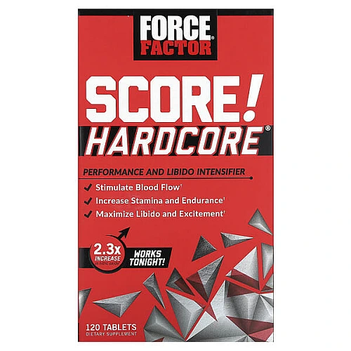 SCORE!‎ Hardcore ביצועים וחשק מיני ליבידו 120 טבליות - מבית Force Factor