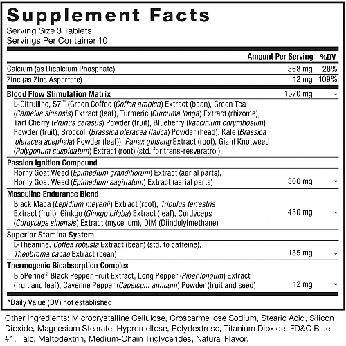 Score! XXL לשיפור ביצועי הגבר 30 טבליות - מבית Force Factor