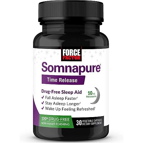 Somnapure + מלטונין עזר שינה טבעי 30 טבליות - מבית Force Factor Somnapure + מלטונין עזר שינה טבעי 30 טבליות - מבית Force Factor