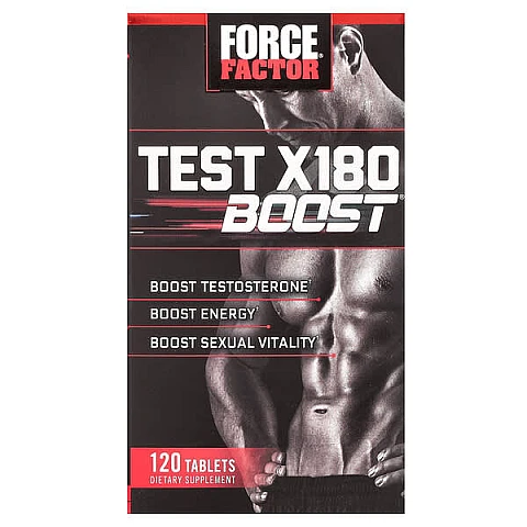 Test X180 Boost חיזוק טסטוסטרון לגבר 120 טבליות - מבית Force Factor Test X180 Boost חיזוק טסטוסטרון לגבר 120 טבליות - מבית Force Factor