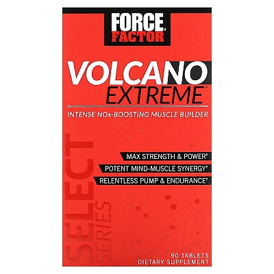 Volcano Extreme בונה שרירים עוצמתי עם NOx תכולה 90 טבליות - מבית Force Factor