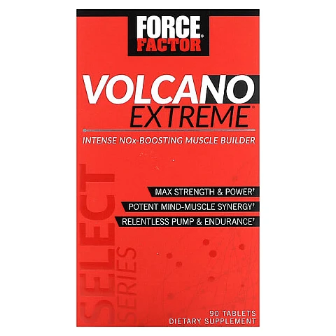 Volcano Extreme בונה שרירים עוצמתי עם NOx תכולה 90 טבליות - מבית Force Factor Volcano Extreme בונה שרירים עוצמתי עם NOx תכולה 90 טבליות - מבית Force Factor