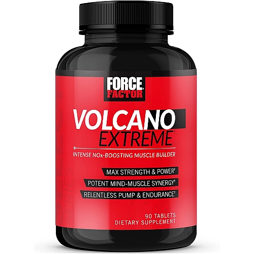 Volcano Extreme בונה שרירים עוצמתי עם NOx תכולה 90 טבליות - מבית Force Factor