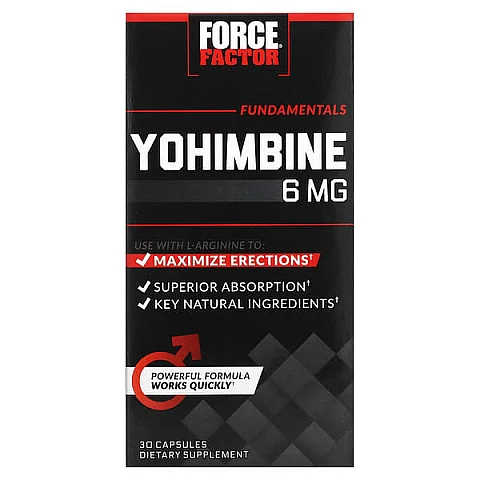 Yohimbine יוהימבין 6 מ"ג 30 כמוסות - מבית Force Factor Yohimbine יוהימבין 6 מ"ג 30 כמוסות - מבית Force Factor