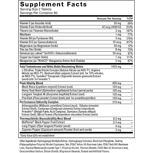 אלפה מגביר טסטוסטרון גרסה 2 - 120 טבליות - מבית Force Factor