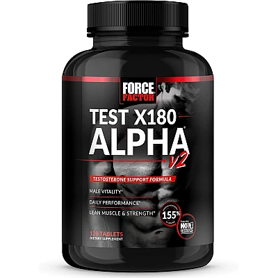 אלפה מגביר טסטוסטרון גרסה 2 - 120 טבליות - מבית Force Factor