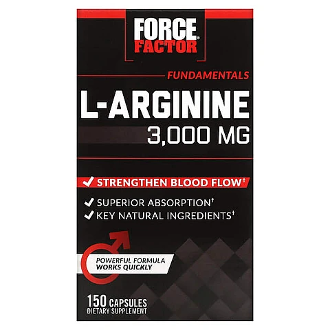 ל-ארגינין 3,000 מ"ג - 150 כמוסות - מבית Force Factor ל-ארגינין 3,000 מ"ג - 150 כמוסות - מבית Force Factor
