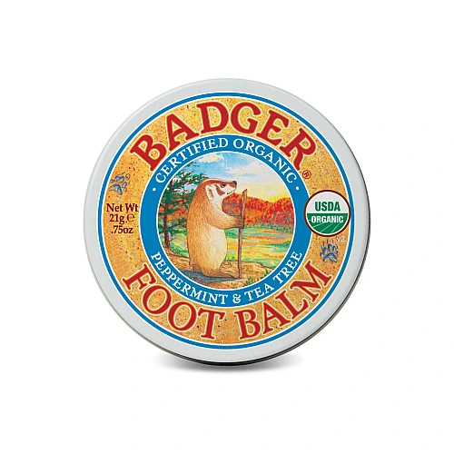 משחה אורגנית לכפות הרגליים מנטה ועץ תה 21 גרם - מבית Badger