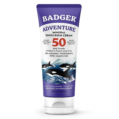קרם הגנה מינרלי SPF 50 ללא בישום 87 מ"ל - מבית Badger