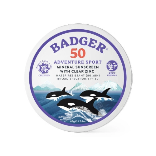 קרם הגנה מינרלי עם אבץ שקוף SPF 50 ללא בישום 68 גרם - מבית Badger