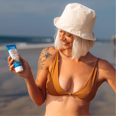 קרם מינרלי פעיל להגנה מפני השמש SPF 40‎ ללא מבושם 87 מ"ל - מבית Badger