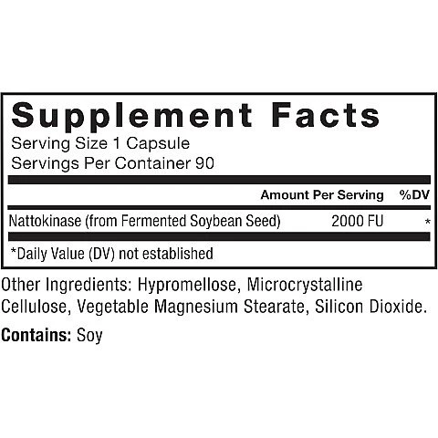 Nattokinase נאטוקינאז 90 כמוסות צמחיות - מבית Force Factor Nattokinase נאטוקינאז 90 כמוסות צמחיות - מבית Force Factor