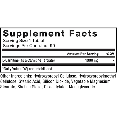 ל-קרניטין 1,000 מ"ג - 90 טבליות - מבית Force Factor