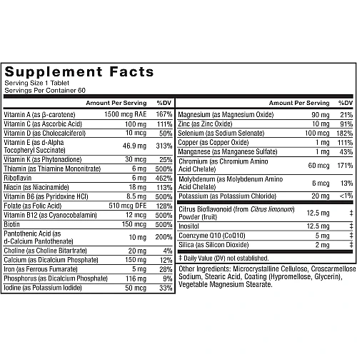 מולטי-ויטמין לגברים 50+ 60 טבליות - מבית Force Factor