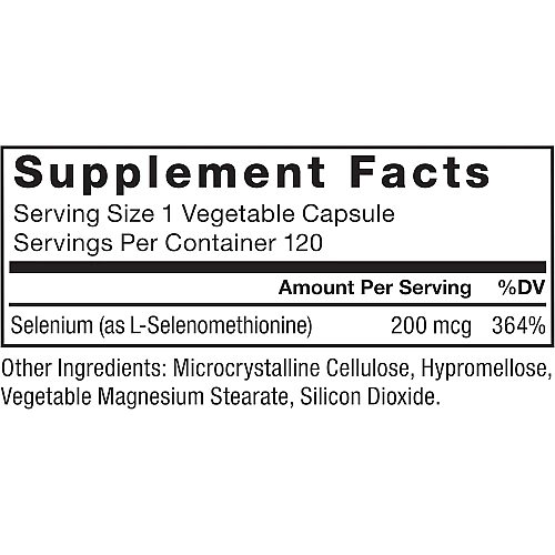 סלניום 200 מק"ג 120 כמוסות צמחיות - מבית Force Factor