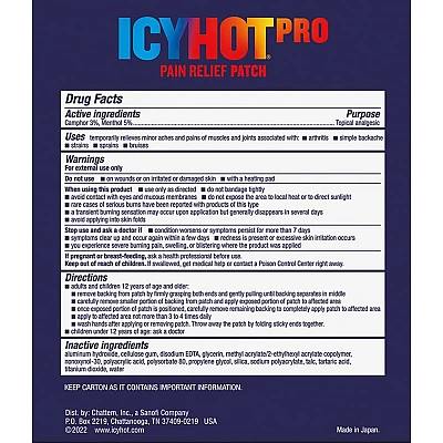 מדבקות Pro להקלה על כאבים 5 מדבקות - Icy Hot