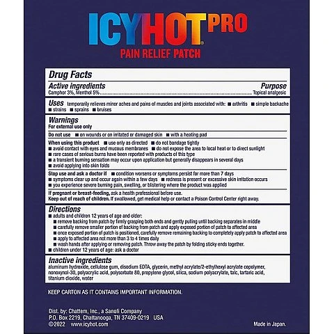 מדבקות Pro להקלה על כאבים 5 מדבקות - Icy Hot מדבקות Pro להקלה על כאבים 5 מדבקות - Icy Hot