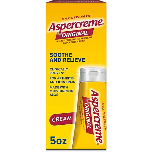 קרם מקורי להקלה על כאבים עם 10% טרולאמין סליצילאט - עוצמה מקסימלית ללא בישום 141 גרם - Aspercreme‏