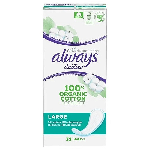 אולוויז מגן תחתון אורגנית כותנה לארג' 32 יחידות